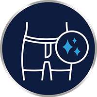 Torka ljumskområdet noga